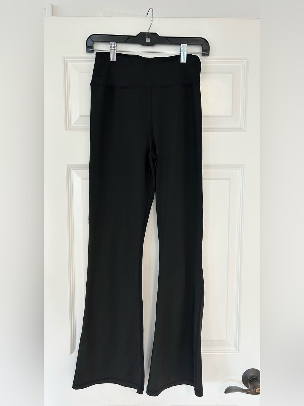 SHEIN Black High-Waisted Flare Leggings